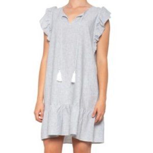 Cupio Blush Flutter Sleeve Dress - Short Sleeve